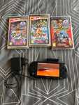 PSP em ótimo estado + 3 jogos