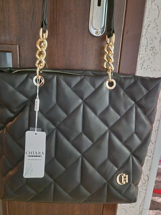 Torebka  torba  damska  czarna Chiara Design  skóra ekologiczna
