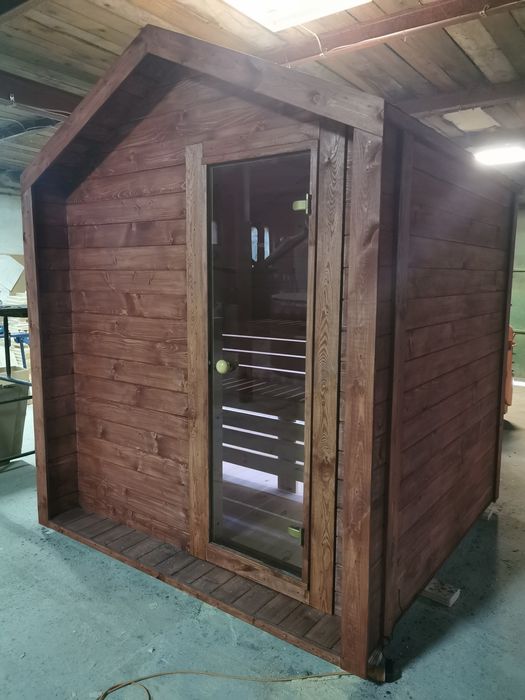 Sauna Ogrodowa 2 m x 2 m Cały komplet Piec Harvia Pc90 Raty Leasing