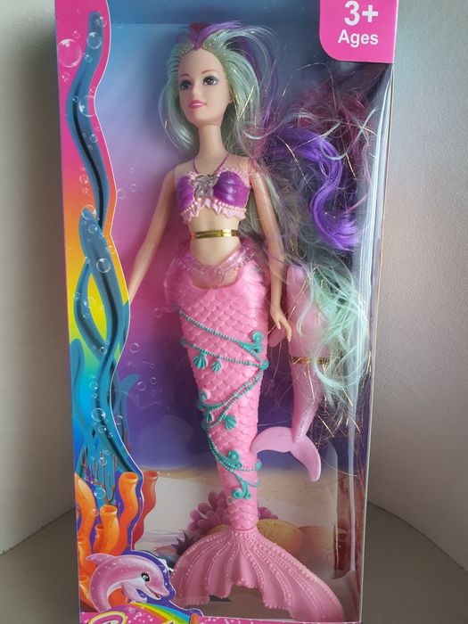 Lalka Syrenka zabawka Delfin led dźwięk