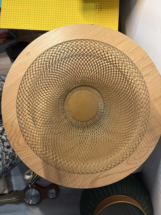 Nowoczesna Fruktowanna Ażurowa Misa Metal Siatka Złota 24 cm #4