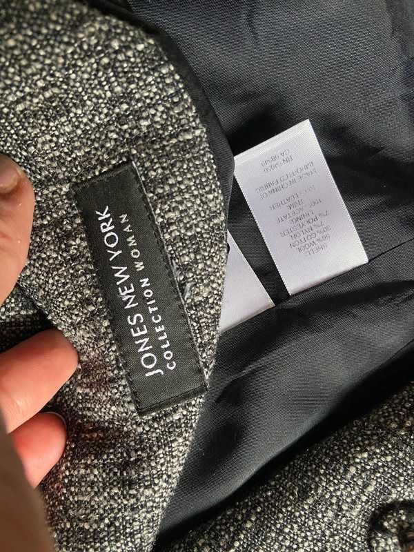Jones new york xxxl 54 52 lekki plaszcz narzutka kurtka welna wool