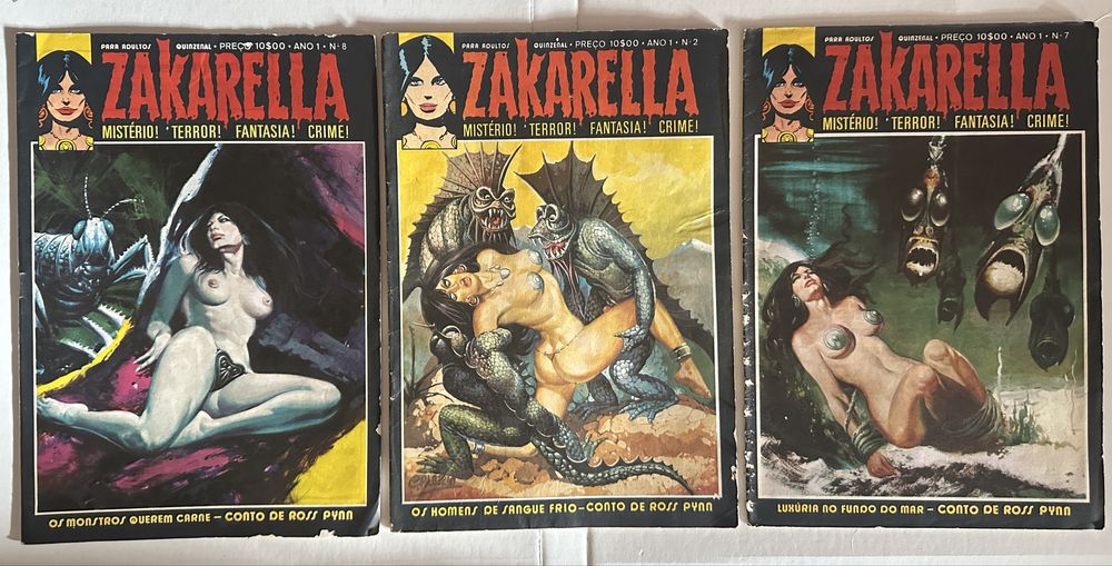 "Zakarella" ,  "Terror", "Policial", bd para adultos