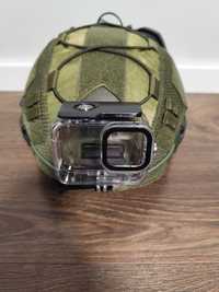 Комплект! Кріплення на військовий шолом + аквабокс для камери GoPro
