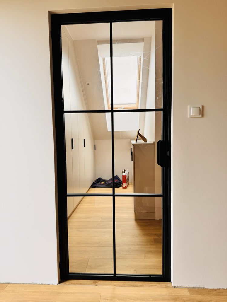 Drzwi loftowe, scianki zabudowy szklane w stylu loft