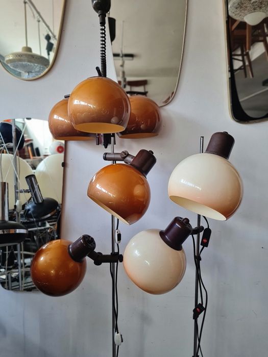 Lampa podłogowa ,dwupunktowa,Space Age ,Szarvasi, Węgry,lata 70 Mid-c