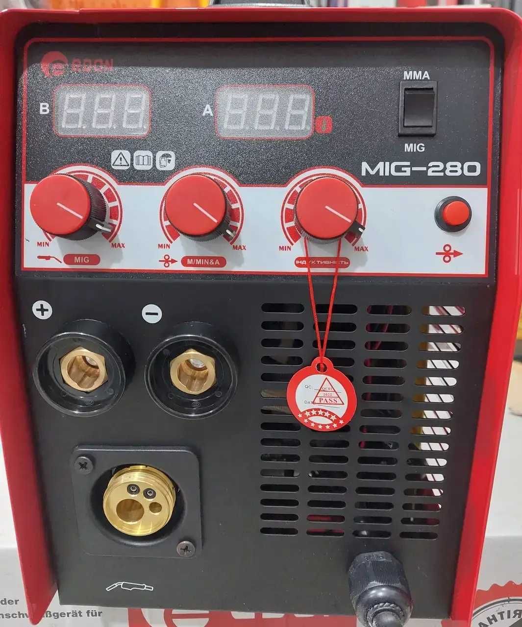 Зварювальний напівавтомат 2 в 1 Edon MIG280V,308V,357A