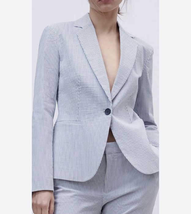 Śliczna Marynarka Zara r. 40 w paski, paseczki, prążki