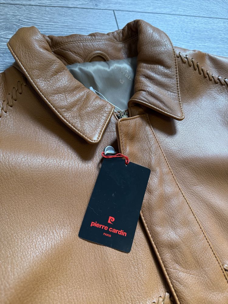 Французька шкіряна куртка Pierre Cardin