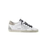 Кеди Golden Goose White Superstar Sneakers With Golden Glitter