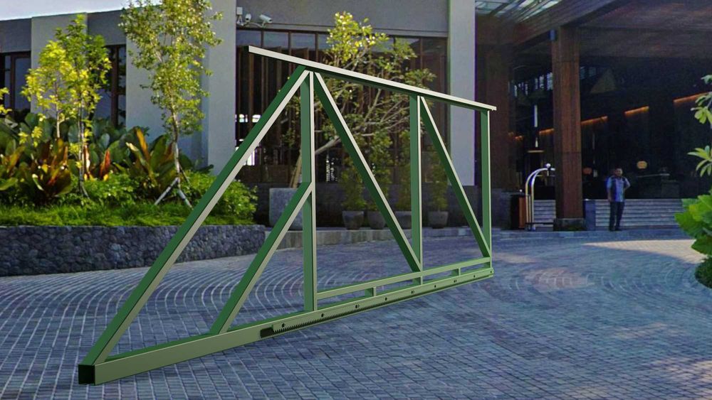 BRAMA PRZESUWNA rama SAM wypełnij MALOWANA proszkowo RAL