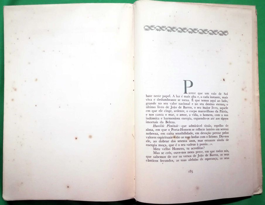 Homenagem a João de Barros, 1ª edição (1952), raro