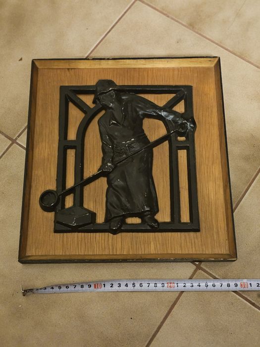 Stary obrazek w drewnie