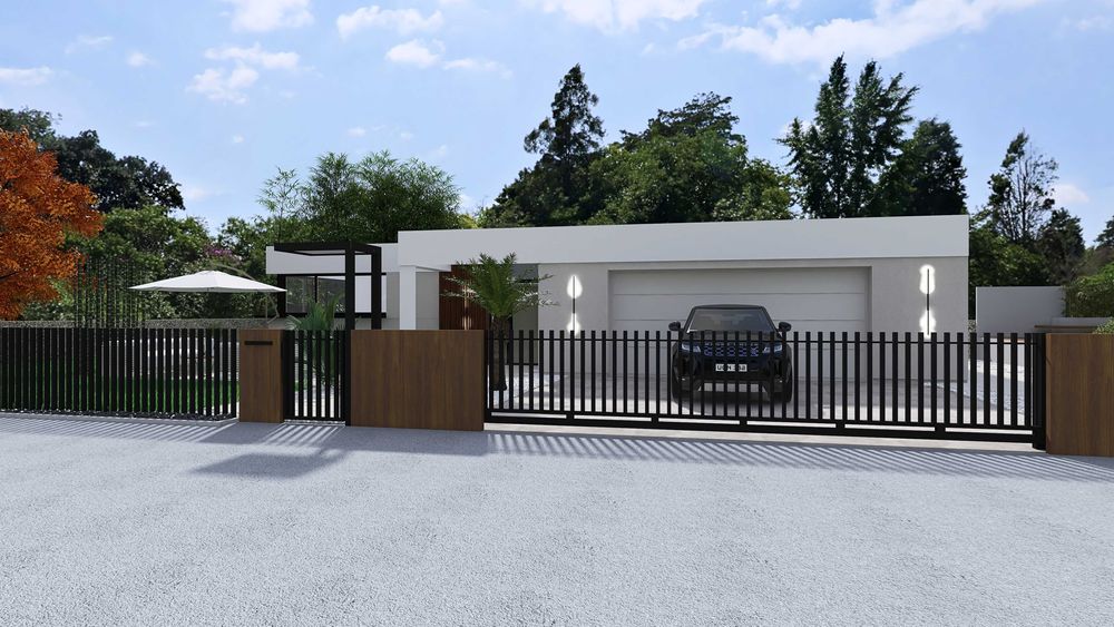 Ogrodzenie Grzebieniowe Pionowe nowoczesne ogrodzenie - Vertical