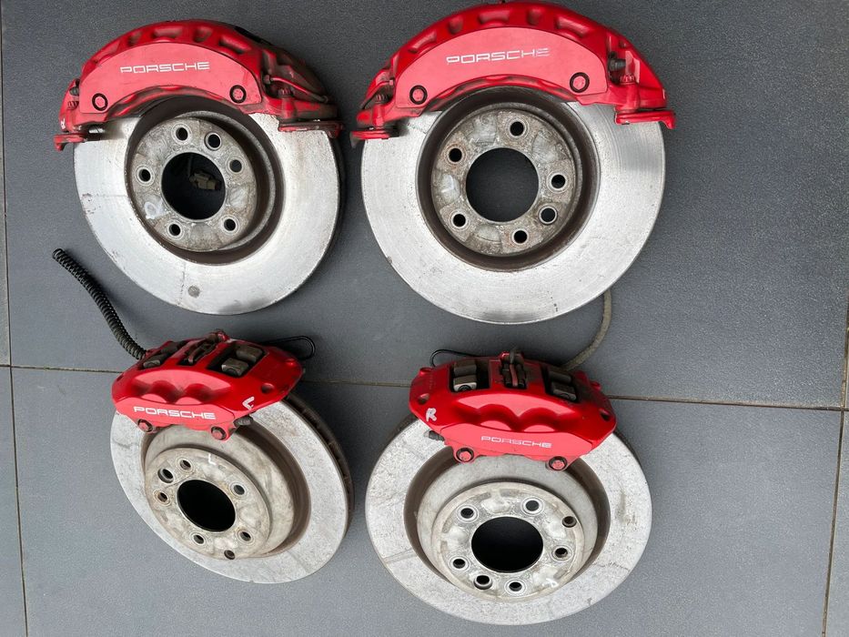 PORSCHE CAYENNE ZACISKI HAMULCOWE TARCZE KLOCKI KOMPLET BREMBO SPORT 4,8T GTS