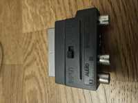 Adapter AV, scart męski S-VHS + 3 x RCA żeński, INN OUT