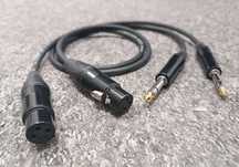 Przejściówka adapter audio symetryczny 0,7m 1szt Kabel XLR > JACK TRS