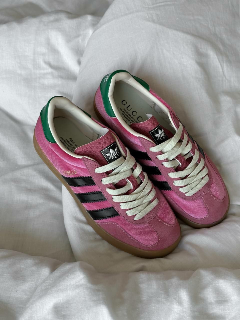 Adidas Gazelle x Gucci Pink Green