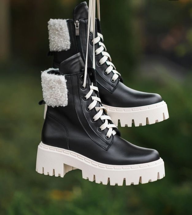 Шкіряні зимові черевики (ботинки)р.36