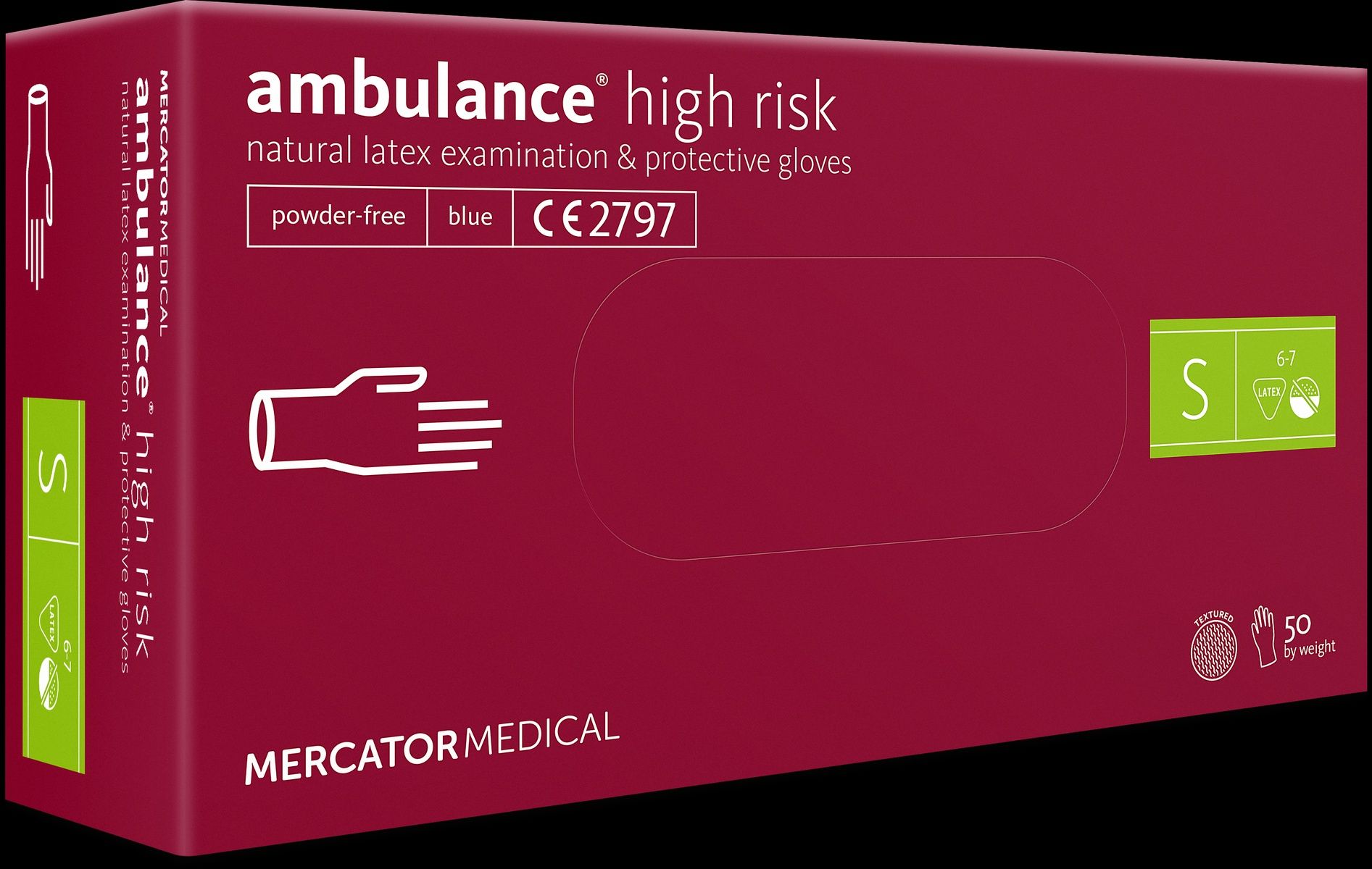 Перчатки латексные Ambulance High Risk