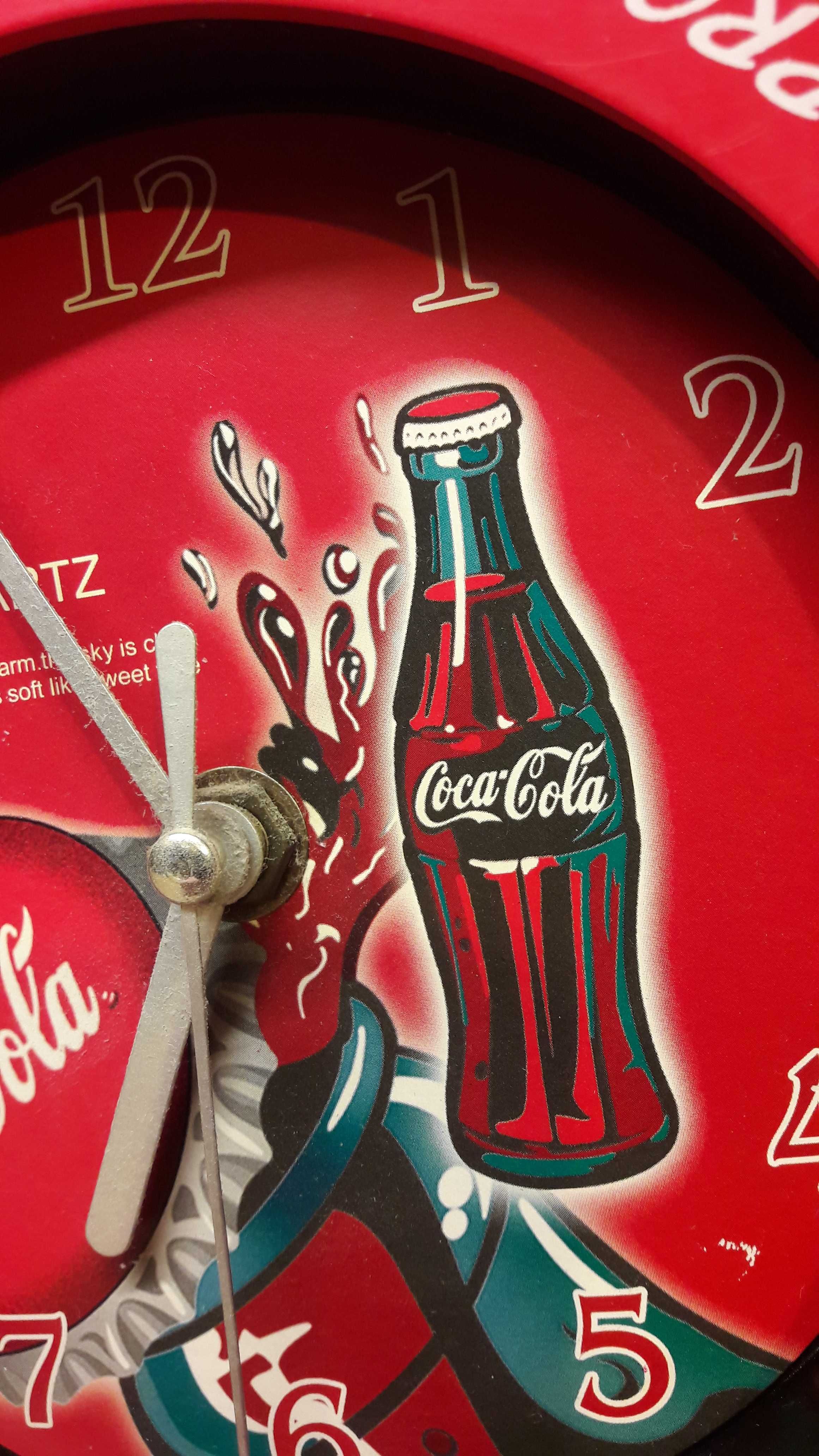 Zegar z Coca-colą mały czerwony