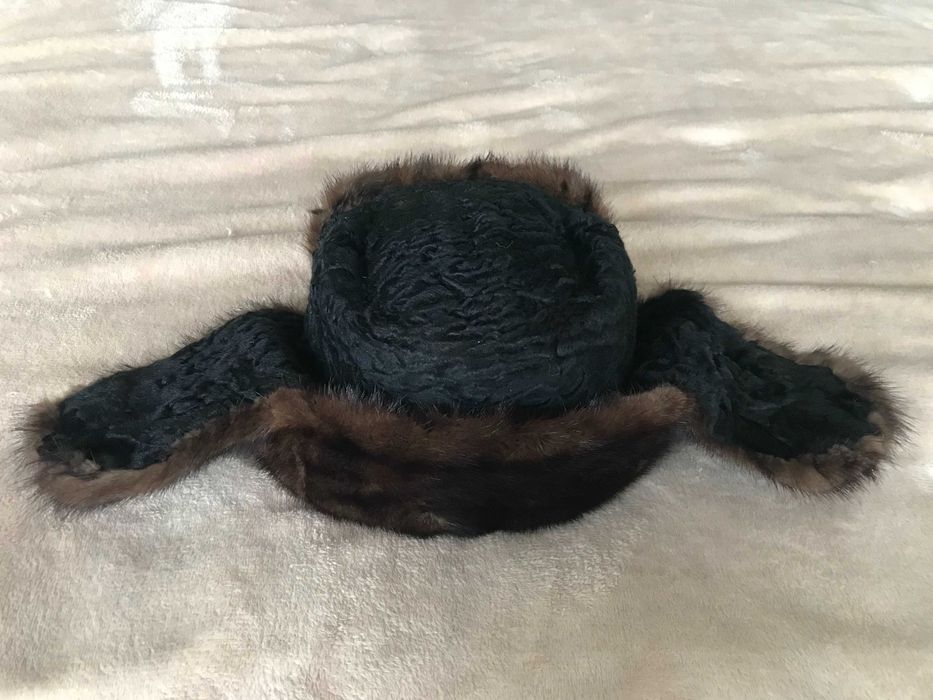 Винтажная шапка Норка-Каракуль комбинированая, практически новая.