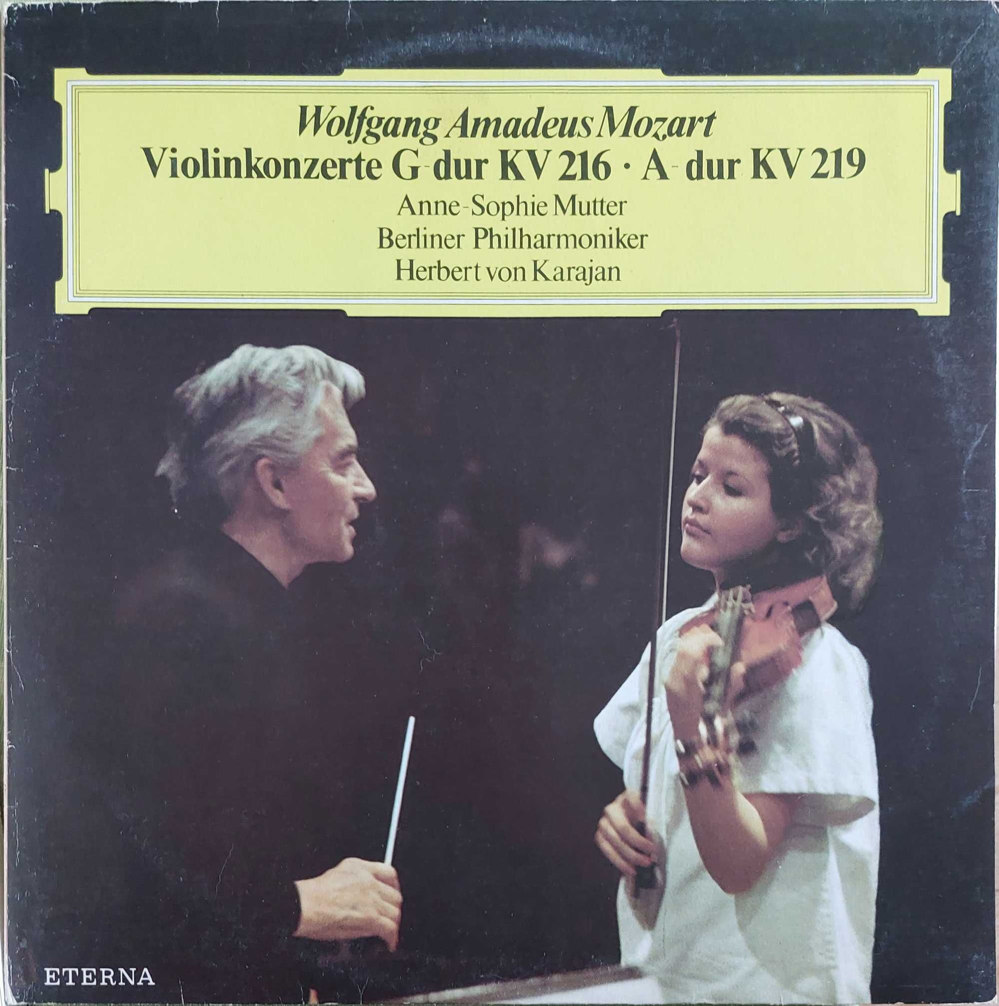 Mozart Violinconzerte, Karajan, Mutter, ETERNA, winyl, LP