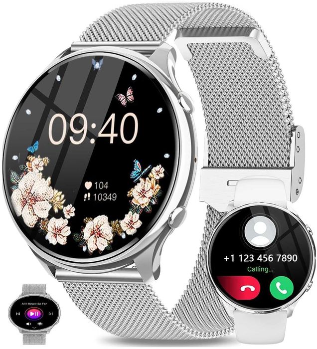 Smartwatch Zegarek Damski 1.39" Always-On AOD Rozmowy IP67 Monitor