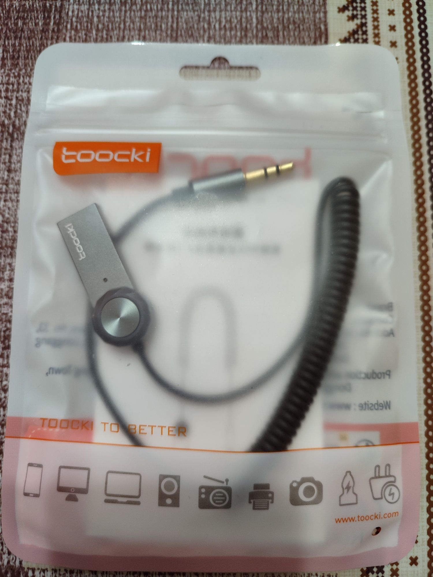 AUX Bluetooth аудіоадаптер TOOCKI AUX Bluetooth трансмиттер