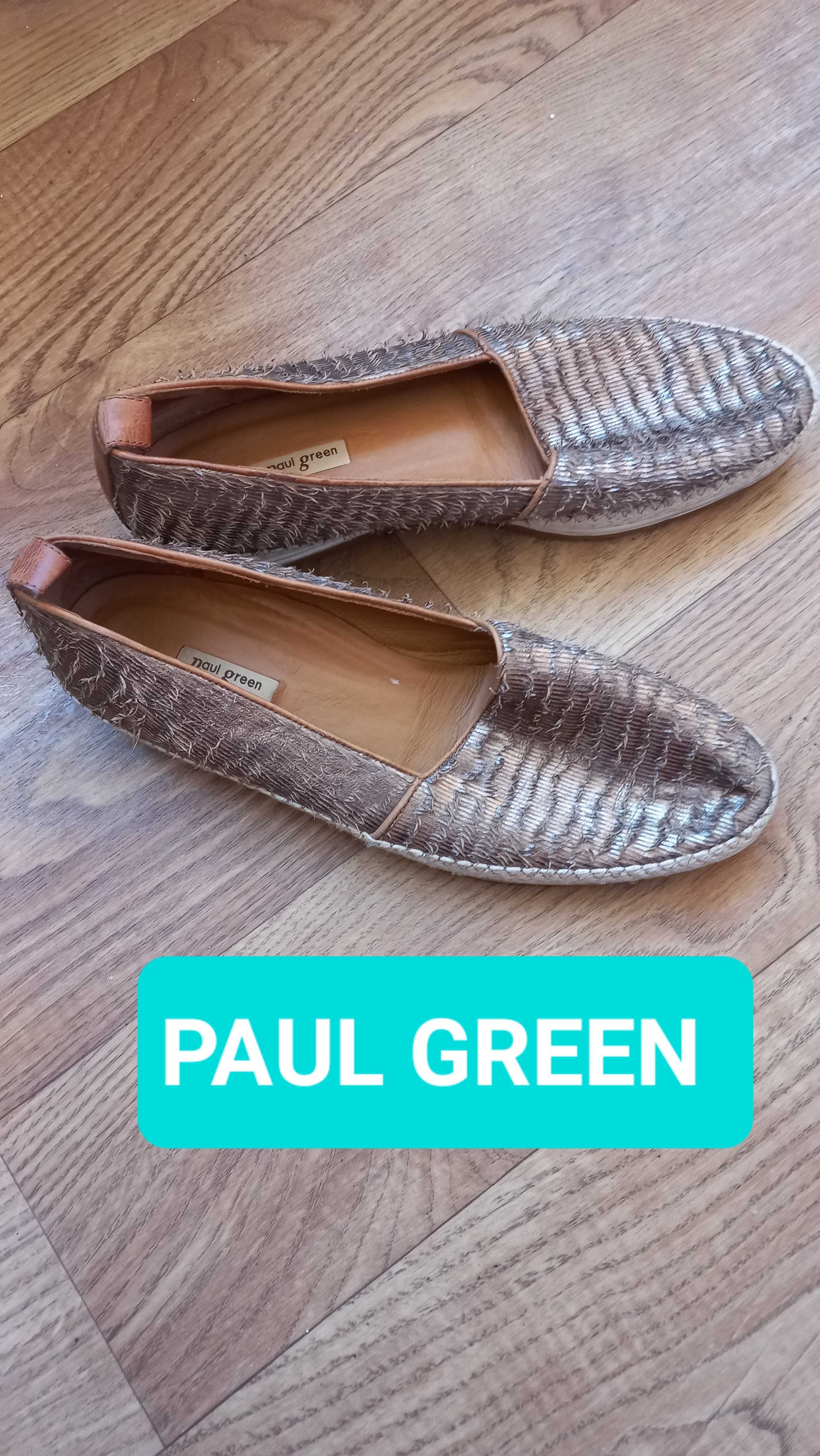 PAUL GREEN Австрия крутые эспадрильи женские слипоны мокасины 40/41