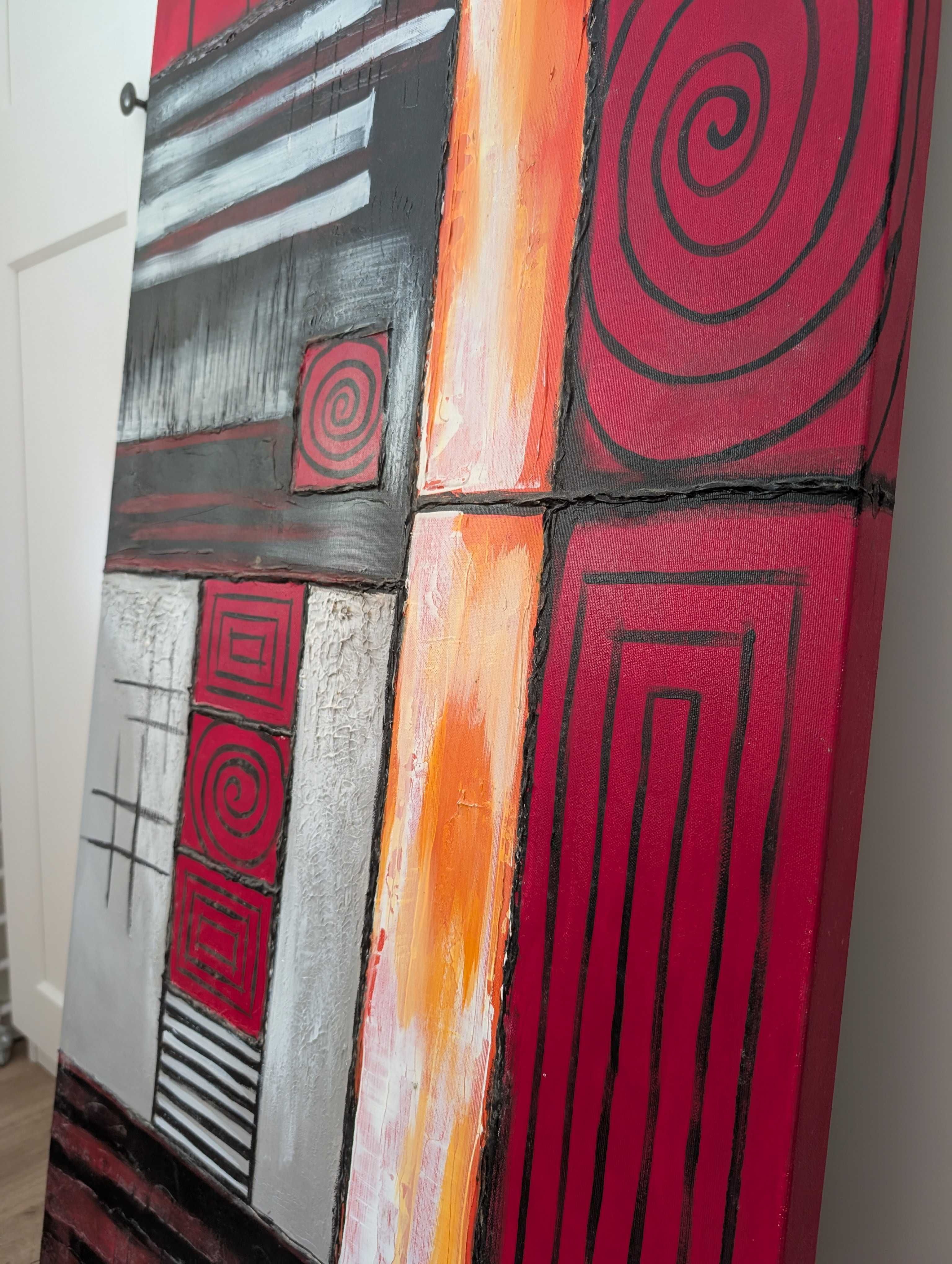 Quadro pintado à mão 60 x 150 cm