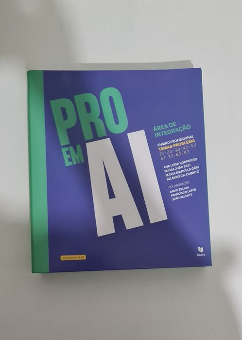 Dossier do professor PRO AI. Área de Integração. Novo