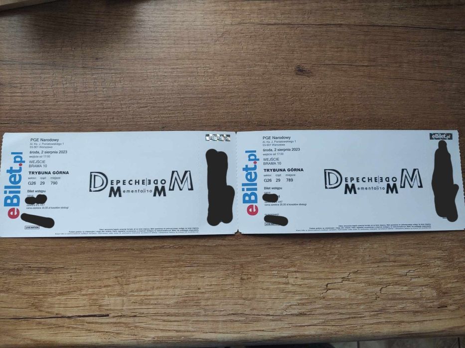Bilety Depeche Mode Warszawa PGE Narodowy 02.08.2023