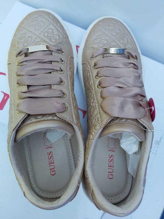 SP Nowe Sneakersy GUESS perłowe półbuty tenisówki 36