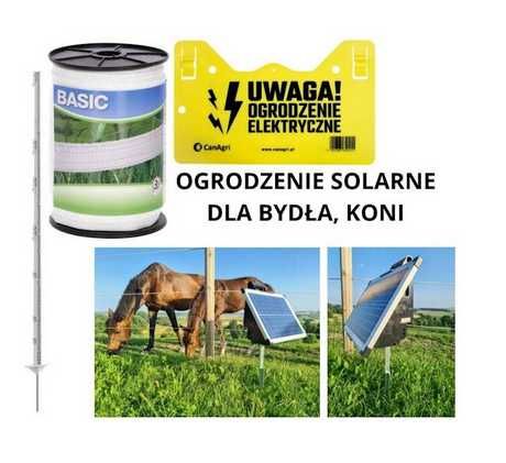 Ogrodzenie elektryczne zestaw solarny dla koni, bydła 4,2J +akumulator