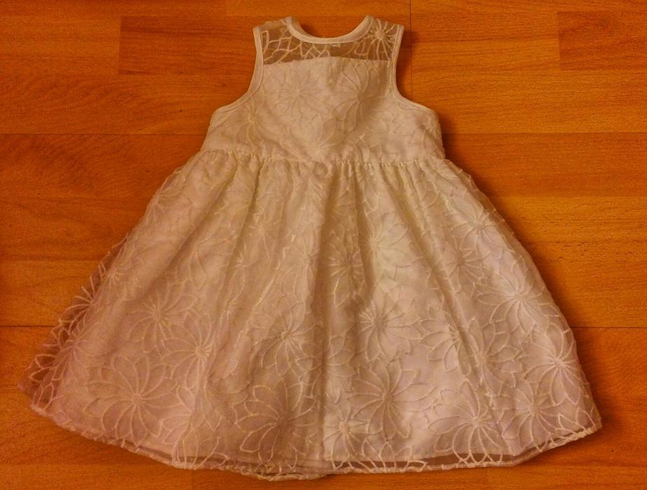 Elegancka biała sukienka dla dziewczynki Mia & Mimi nowa 12 miesięcy