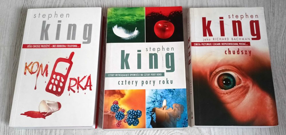 3x Stephen King Cztery pory roku + Komórka + Chudszy Richard Bachman
