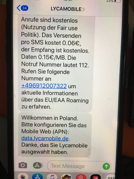 LycaMobile DE Niemcy SIM Card Starter Prepaid Karte