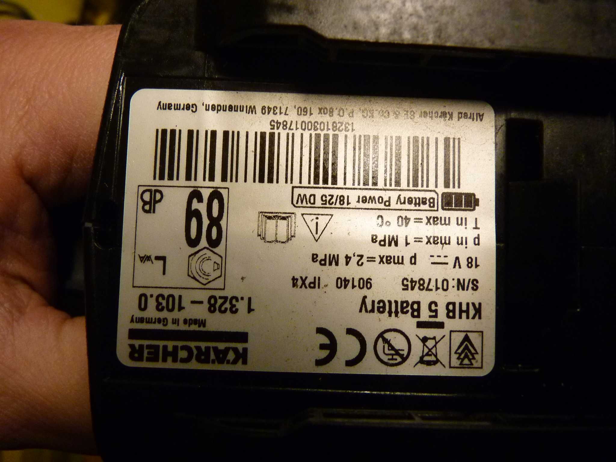 Myjka ciśnieniowa akumulatorowa Karcher KHB 5