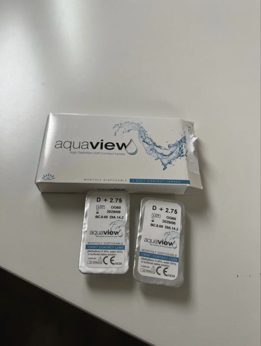 Soczewki +2,75 aqua view jak nowe