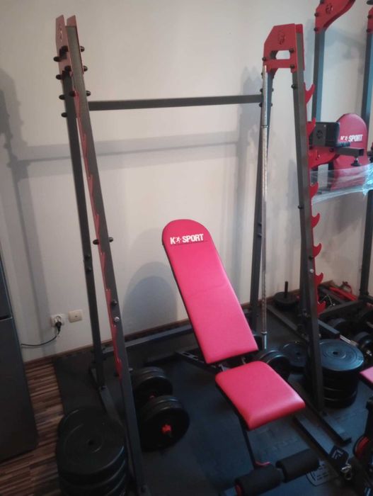 domowa siłownia stojak drążek ławeczka wyciąg hantle sztanga uchwyty