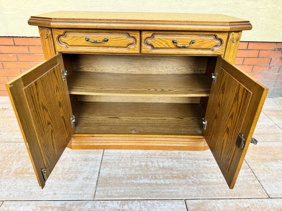 Komoda dębowa stylowa szafka bieliźniarka witryna kredens regał szafa