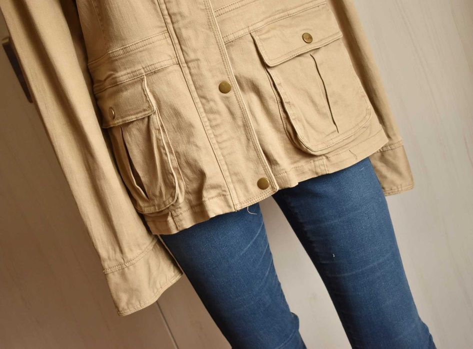 Kurtka 52 6XL ramoneska bawełna przejściowa katana dżinsowa jeansowa