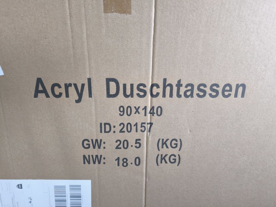 Base de duche 140x90cm espaçosa