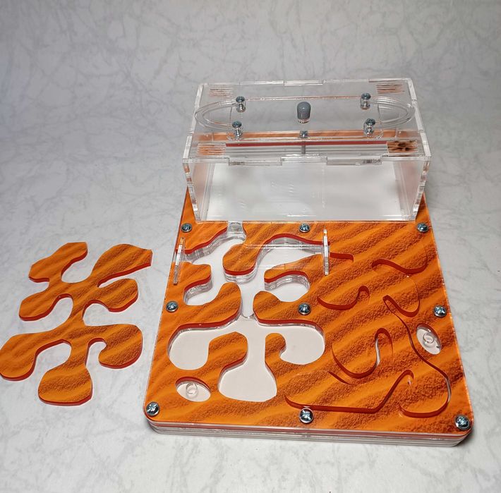 Мурашина ферма (формікарій) акрилова горизонтальна + мурахи. Комплект