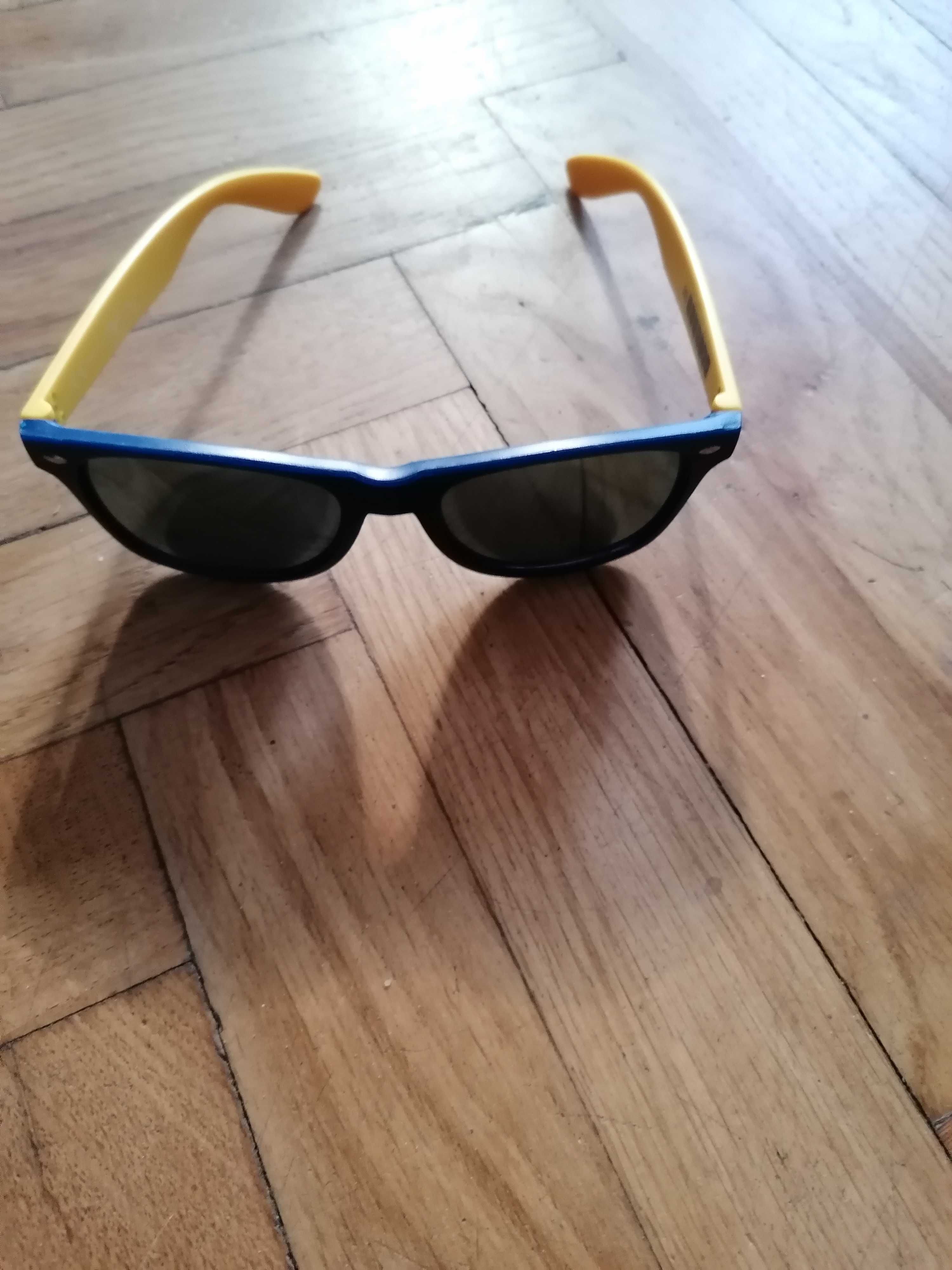 Okulary niebiesko- żółte
