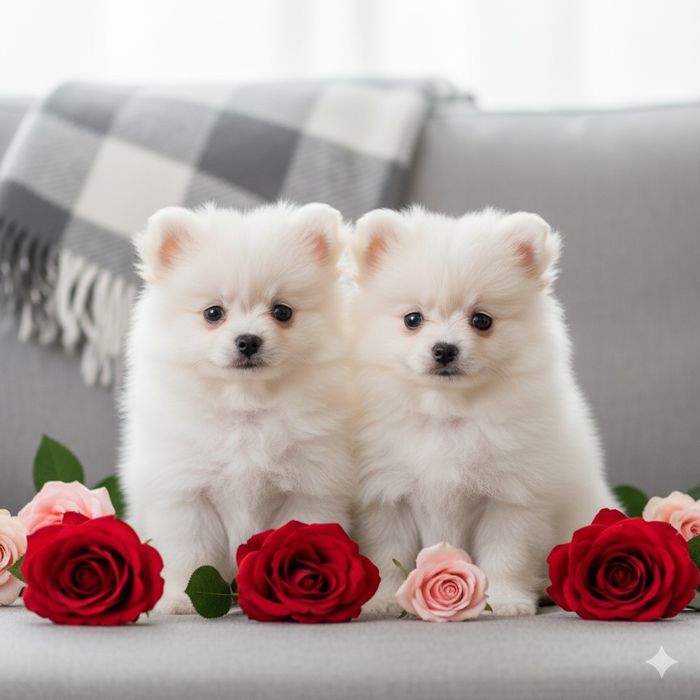 Померанський  шпіц- дівчинка та хлопчик