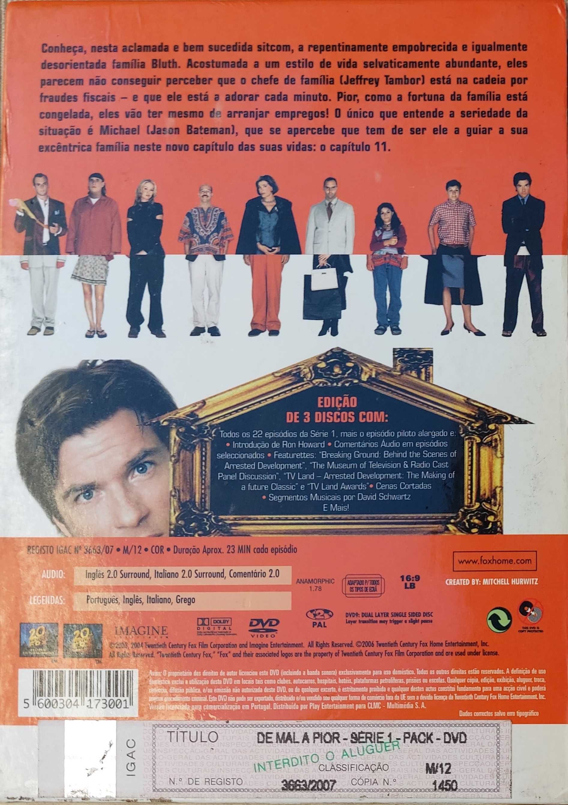 DVD - Série Arrested Development Temporada 1 em Português