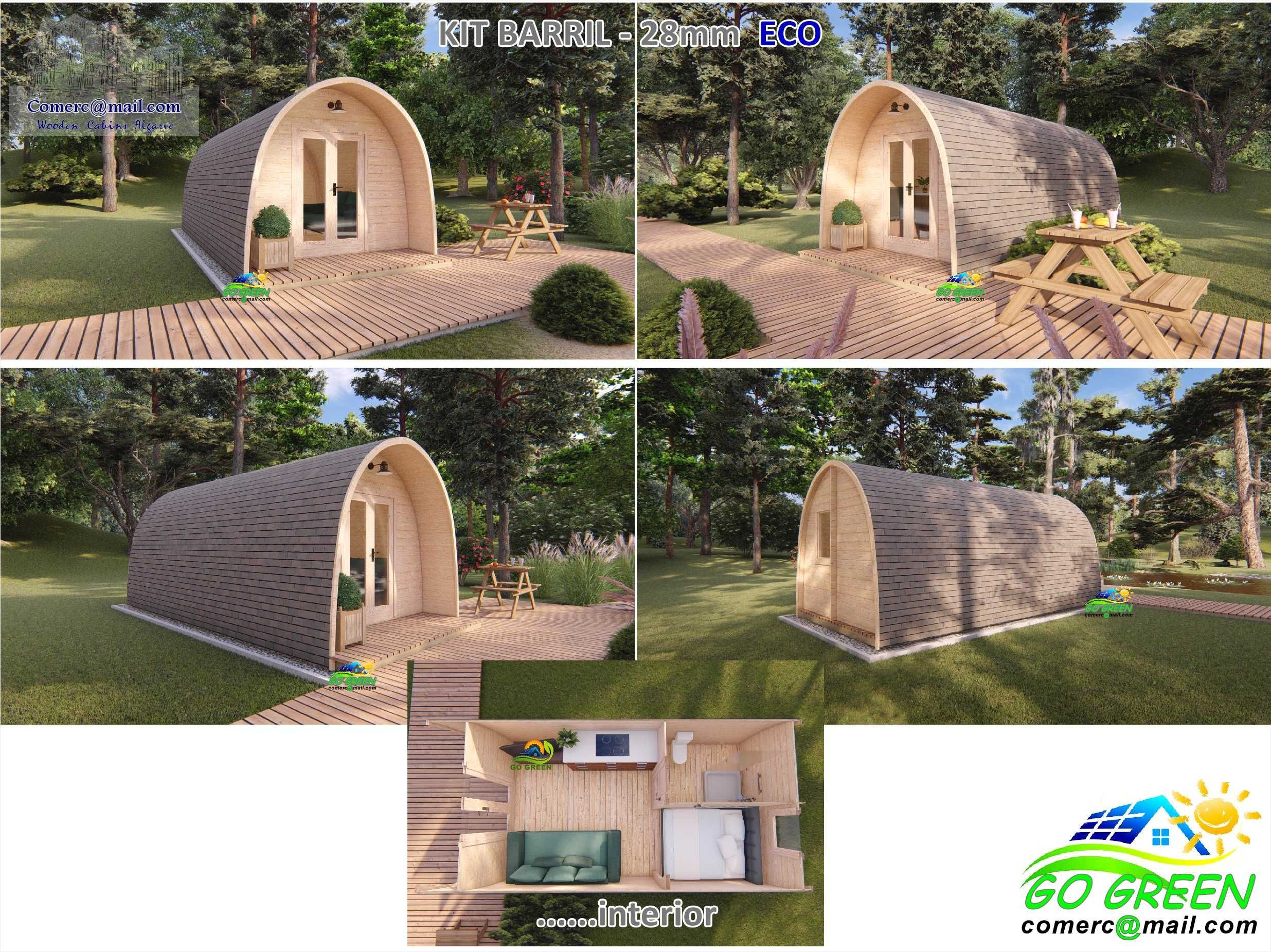 Casa Madeira KIT BARRIL / Kokon 28/44mm - Coberta 19.4m² - ECO