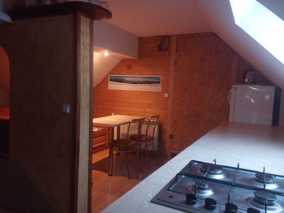 Domek w górach  nad rzeką w lesie weekend wakacje przy szlakach